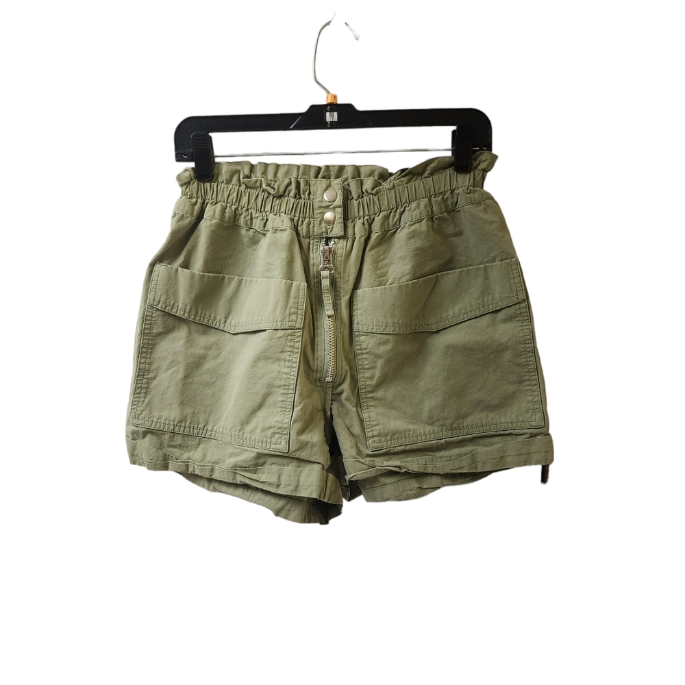 Mable Olive Paperbag Zipper Shorts